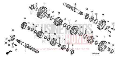 BOITE DE VITESSES XL125V4 de 2004